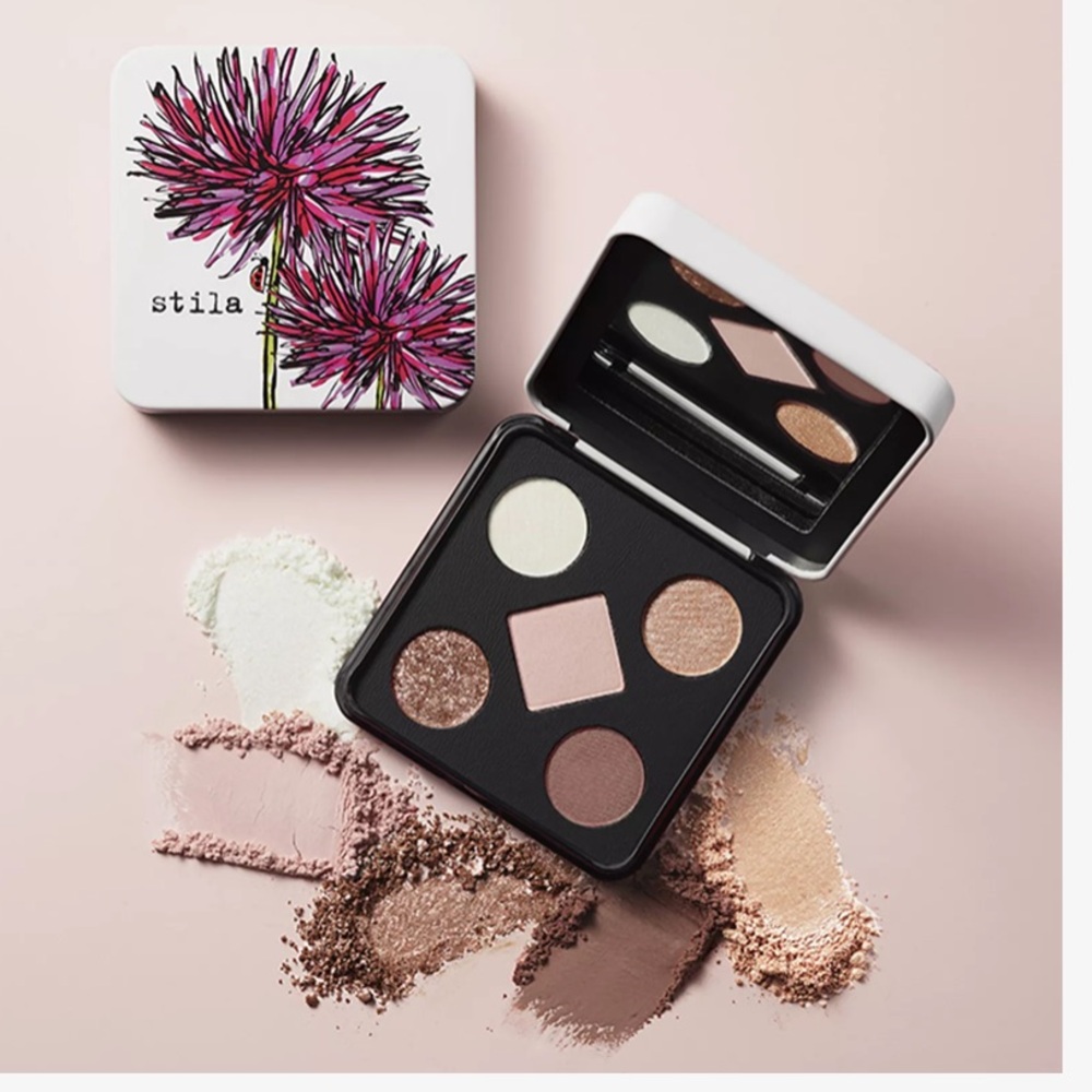 NIB Stila Pocket Play Shadow Palette Eyeshadows in Pretty Petal - Picture 1 of 4